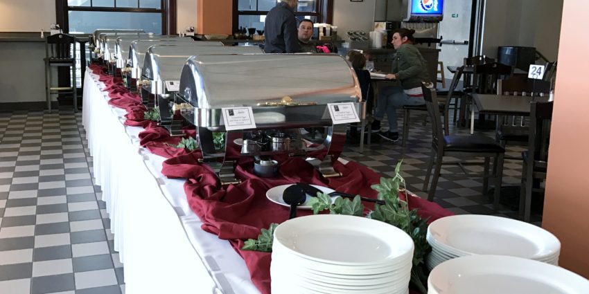 Image of buffet line at Leonardo's Cafe